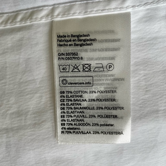 H&M White Button Down Dress Shirt - 6 - Picture 6 of 6